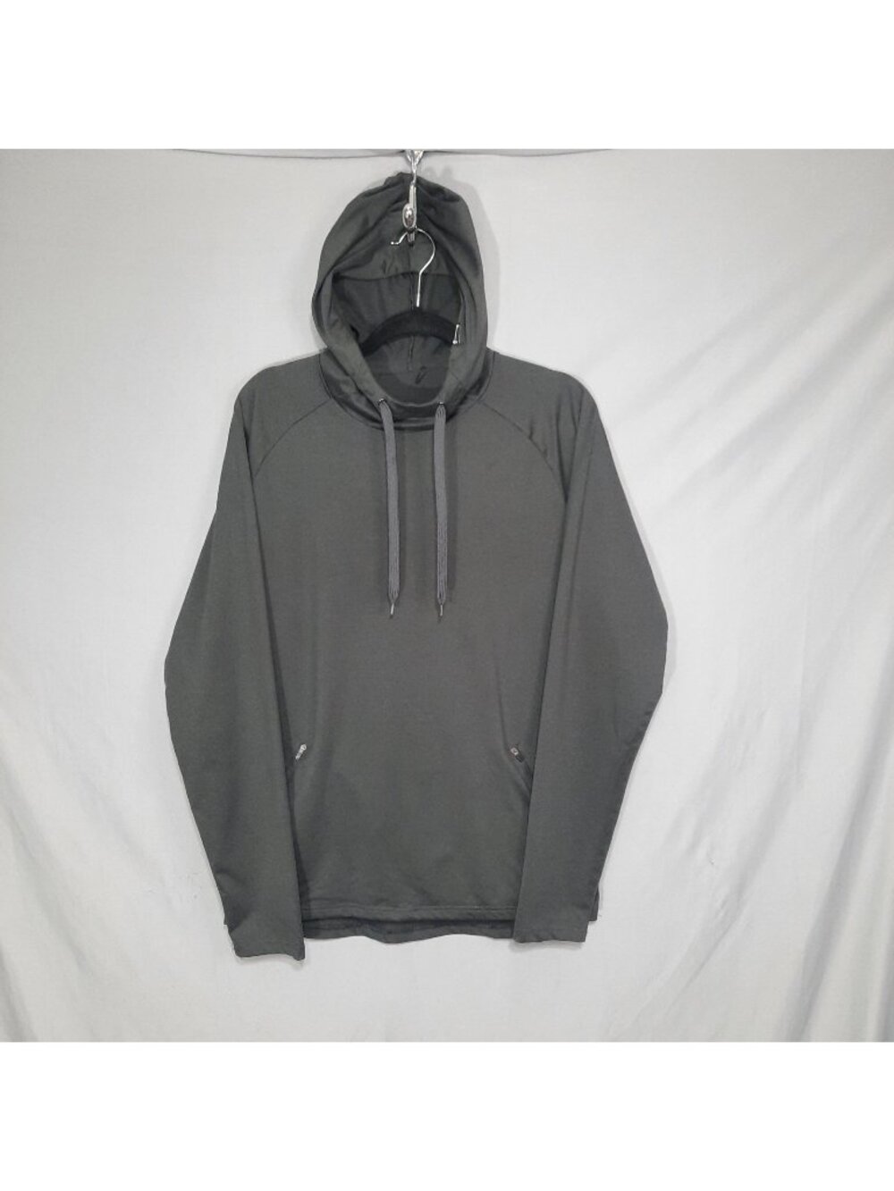 Barbell Stealth Hoodie Mens Large Charcoal Gray Active Pullover Sweatshirt NEW